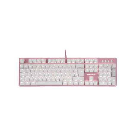TECLADO GAMER GAME FACTOR KBG400 RGB, MECANICO, ALAMBRICO, SWITCH KRED BLUE, ROSA, KBG400-PK-BL