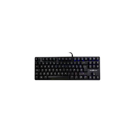 TECLADO GAMER GAME FACTOR KBG500-RD RGB,  MECÁNICO, ALAMBRICO, NEGRO SWITCH ROJO