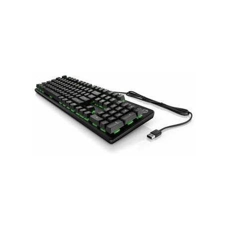 TECLADO GAMER HP PAVILION 500, ALAMBRICO, MECANICO, NEGRO, RGB, USB, 3VN40AA