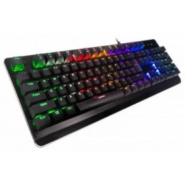 TECLADO GAMER OCELOT GAMING OGMK01 RGB, MECANICO, SWITCH AZUL, ALAMBRICO, NEGRO