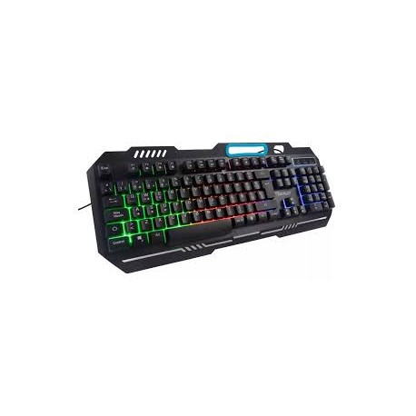 TECLADO GAMER OCELOT MEMBRANA OGEK01, ALAMBRICO, NEGRO, RGB, USB