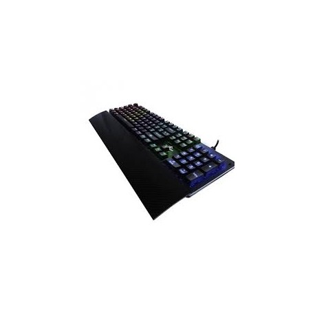 TECLADO GAMER YEYIAN FLARE SERIE 2000 YAT1803, RGB, MECANICO, SWITCH ROJO, NEGRO