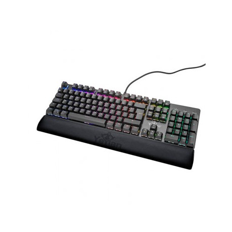 TECLADO GAMER YEYIAN KUSARI, ALAMBRICO, RGB, MECANICO, SWITCH OUTEMU BROWN, NEGRO, YKM-ERGB-03