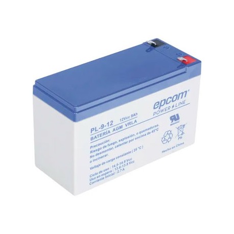 BATERIA EPCOM DE RESPALDO PL912, 9AH, 65MM, 12VCD