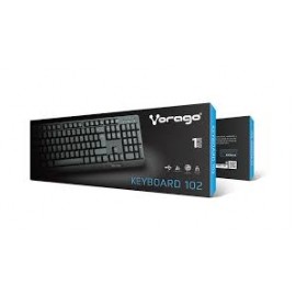 TECLADO VORAGO KB-102, ALAMBRICO, USB, NEGRO