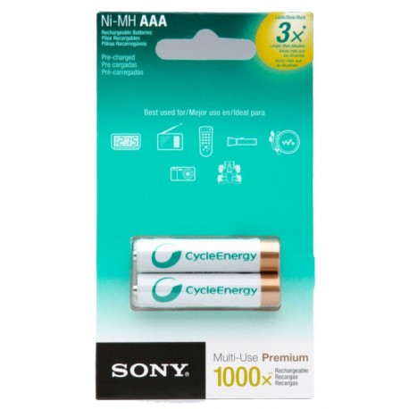 BATERIA RECARGABLE AAA SONY 2  PZAS