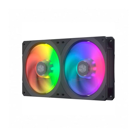 VENTILADOR COOLER MASTER SF240R ARGB, 120MM, 650-1800 RPM, 3+4 PINES MOLEX, RGB, NEGRO, MFX-B2D2-18NPA-R1